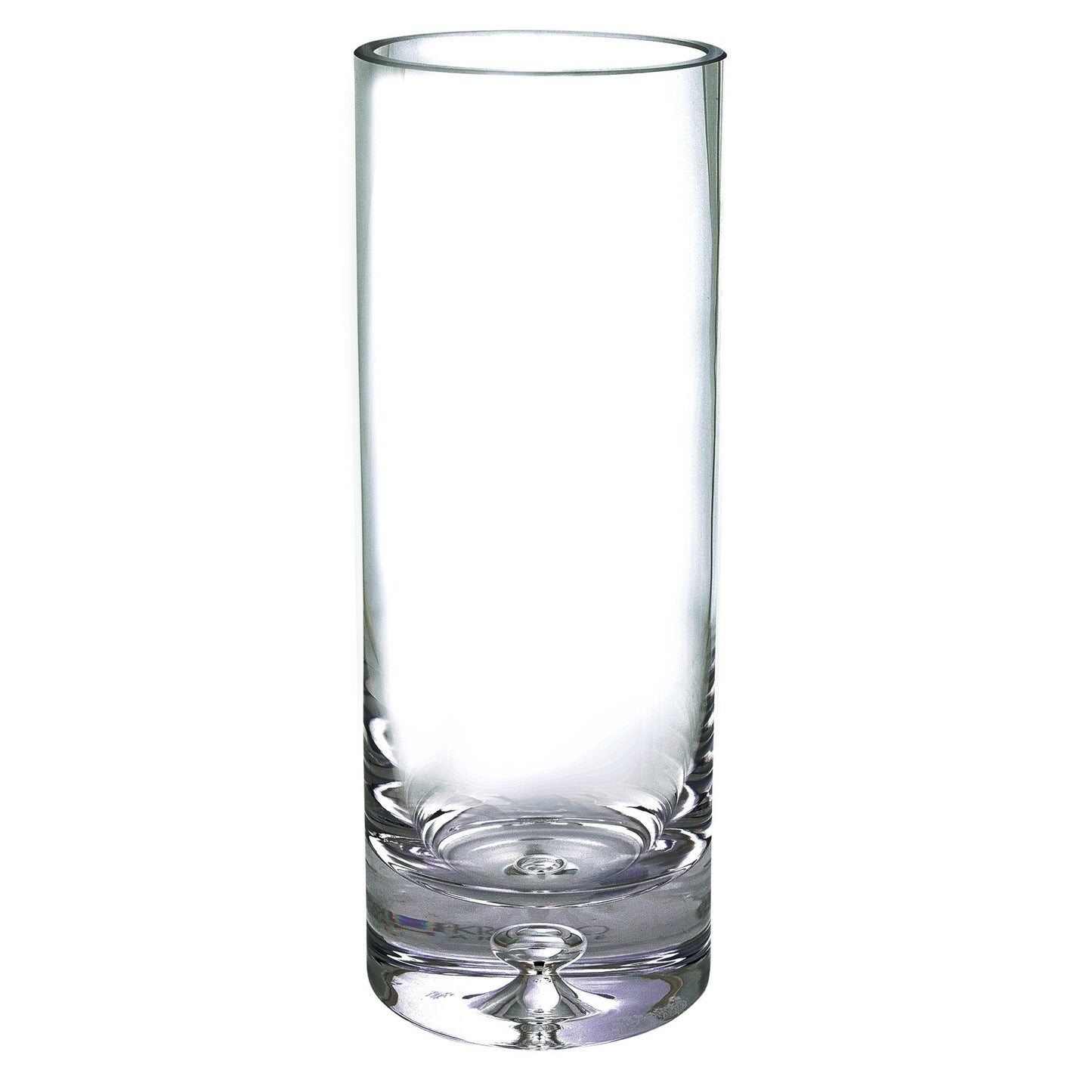 11" Clear Cylinder Crystal Table Vase - Loft&Timber