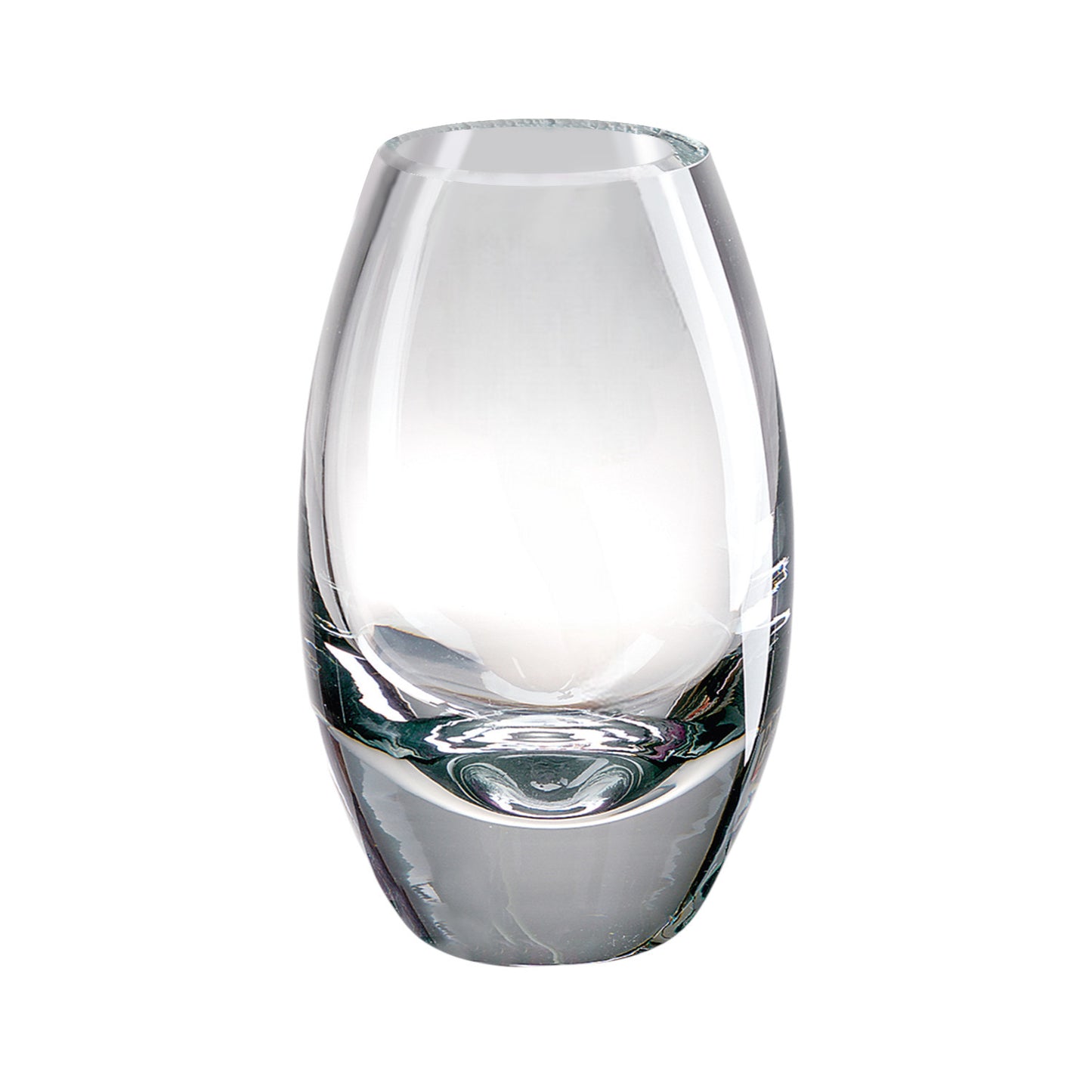 11" Clear Lead Free Crystal Oval Table Vase - Loft&Timber