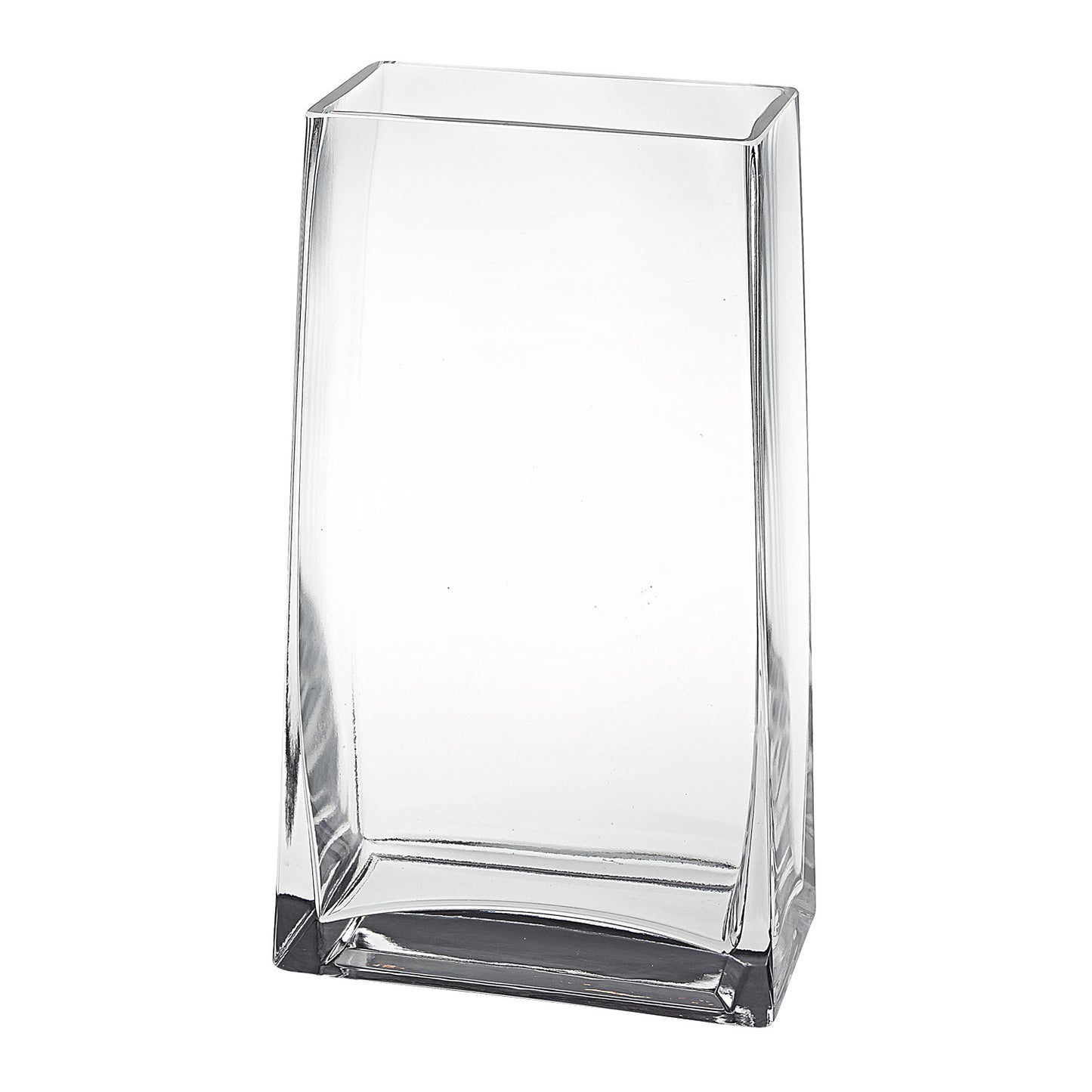 10" Clear Crystal Glass Rectangular Table Vase - Loft&Timber