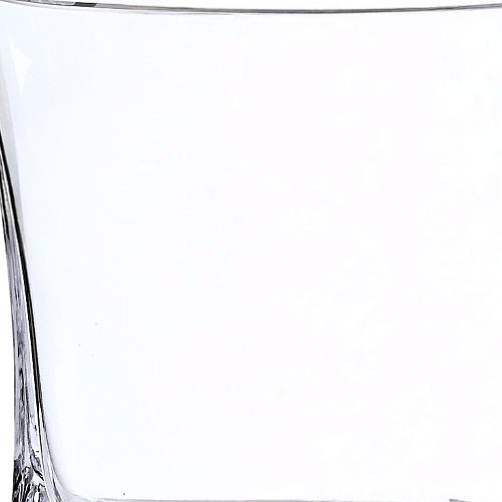 7" Clear Oval Crystal Glass Table Vase - Loft&Timber