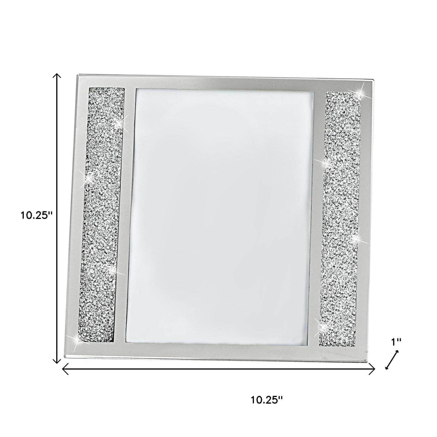 Multiple Sizes Silver Crystal Tabletop Picture Frame - Loft&Timber