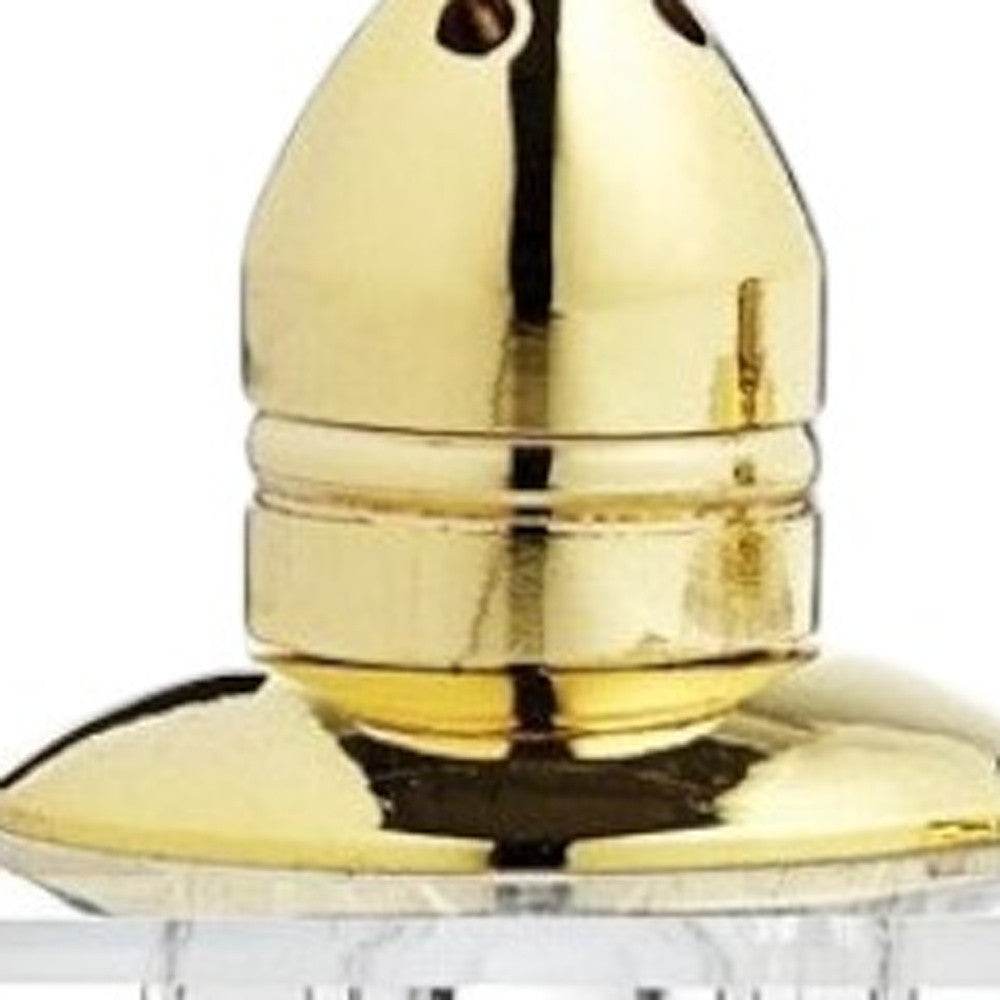 Set of Two Clear And Gold Crystal Pepper Shakers - Loft&Timber
