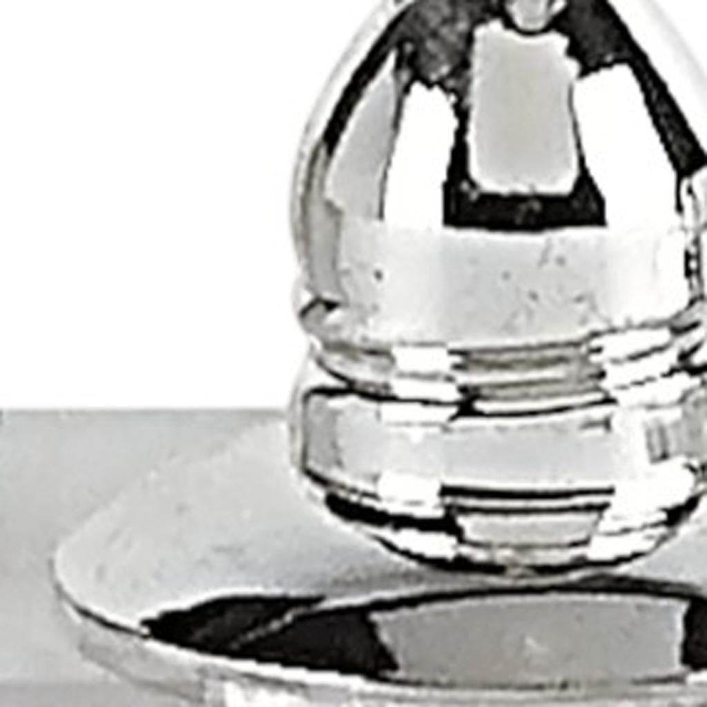 Set of Two Clear And Silver Crystal Pepper Shakers - Loft&Timber