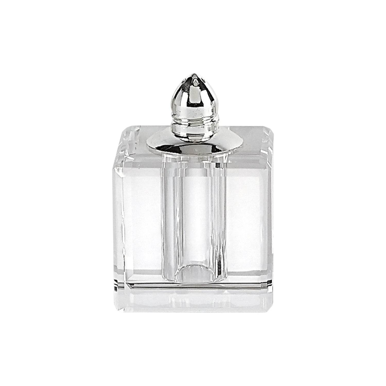Set of Two Clear And Silver Crystal Pepper Shakers - Loft&Timber