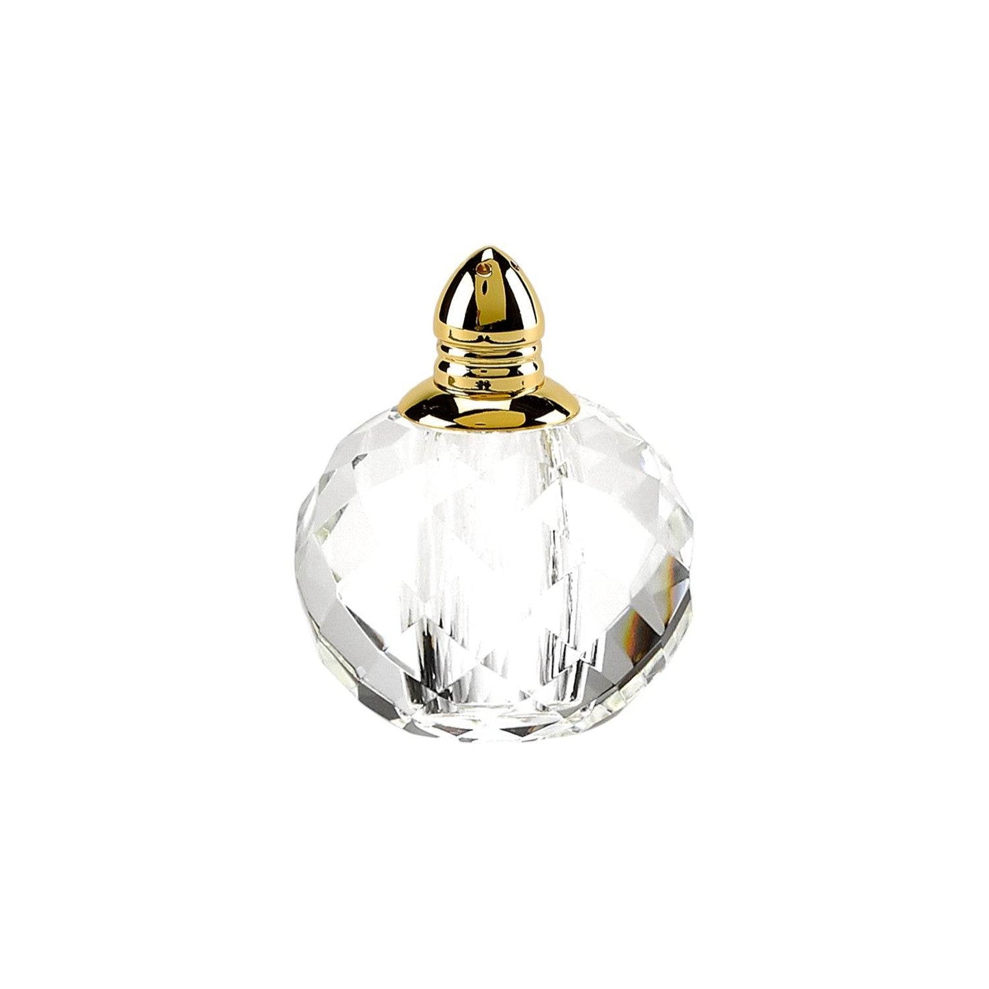 Set of Two Clear And Gold Crystal Geometric Pepper Shakers - Loft&Timber