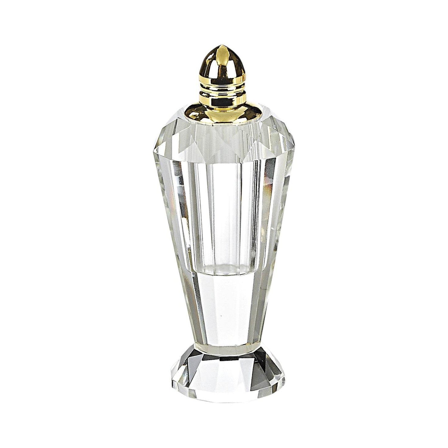 Set of Two Clear And Gold Crystal Geometric Pepper Shakers - Loft&Timber