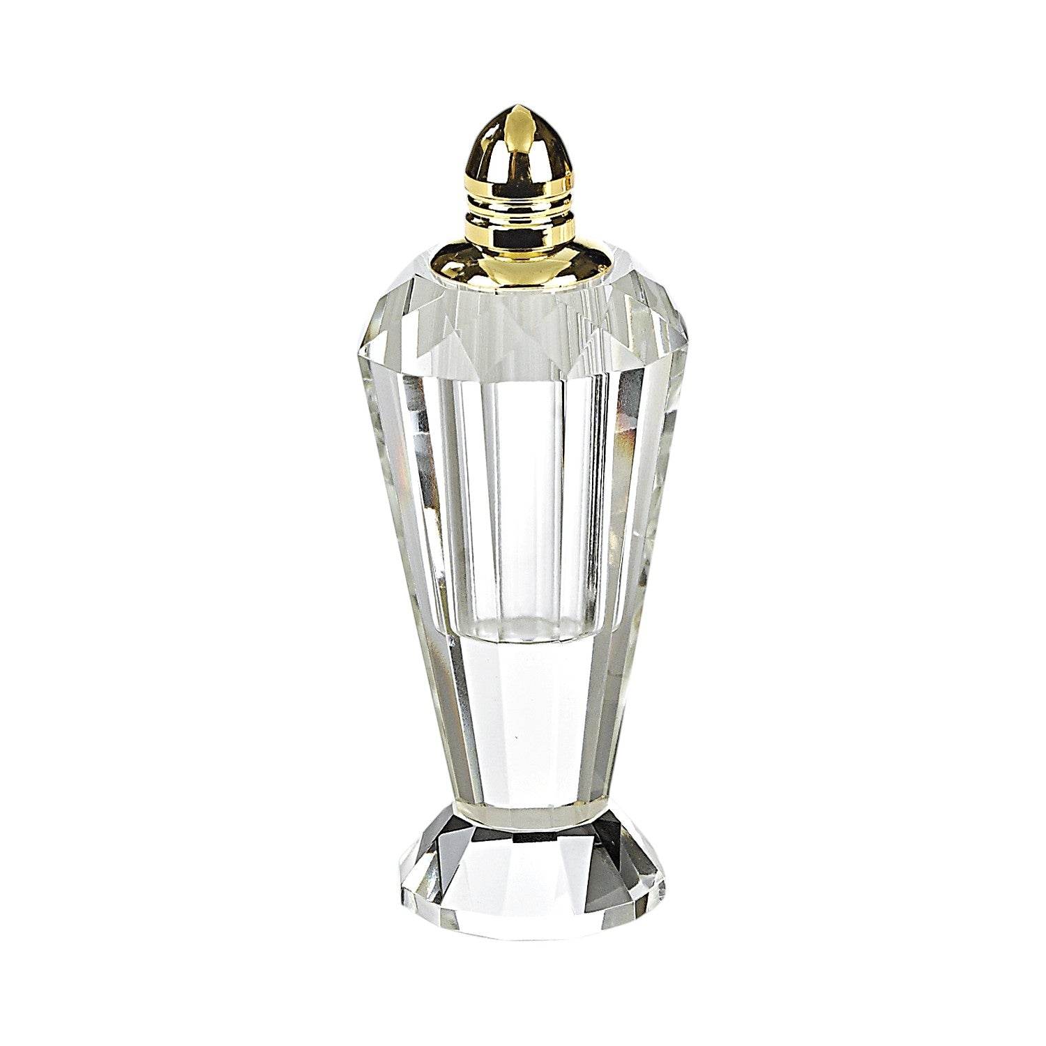 Set of Two Clear And Gold Crystal Geometric Pepper Shakers - Loft&Timber
