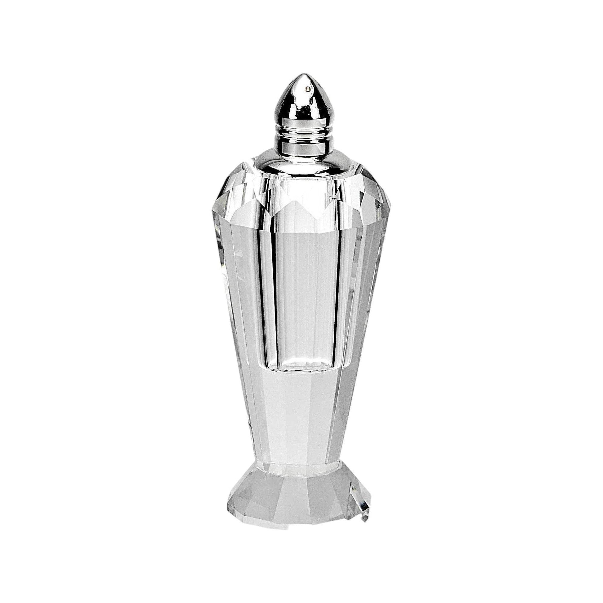 Set of Two Clear And Silver Crystal Geometric Pepper Shakers - Loft&Timber