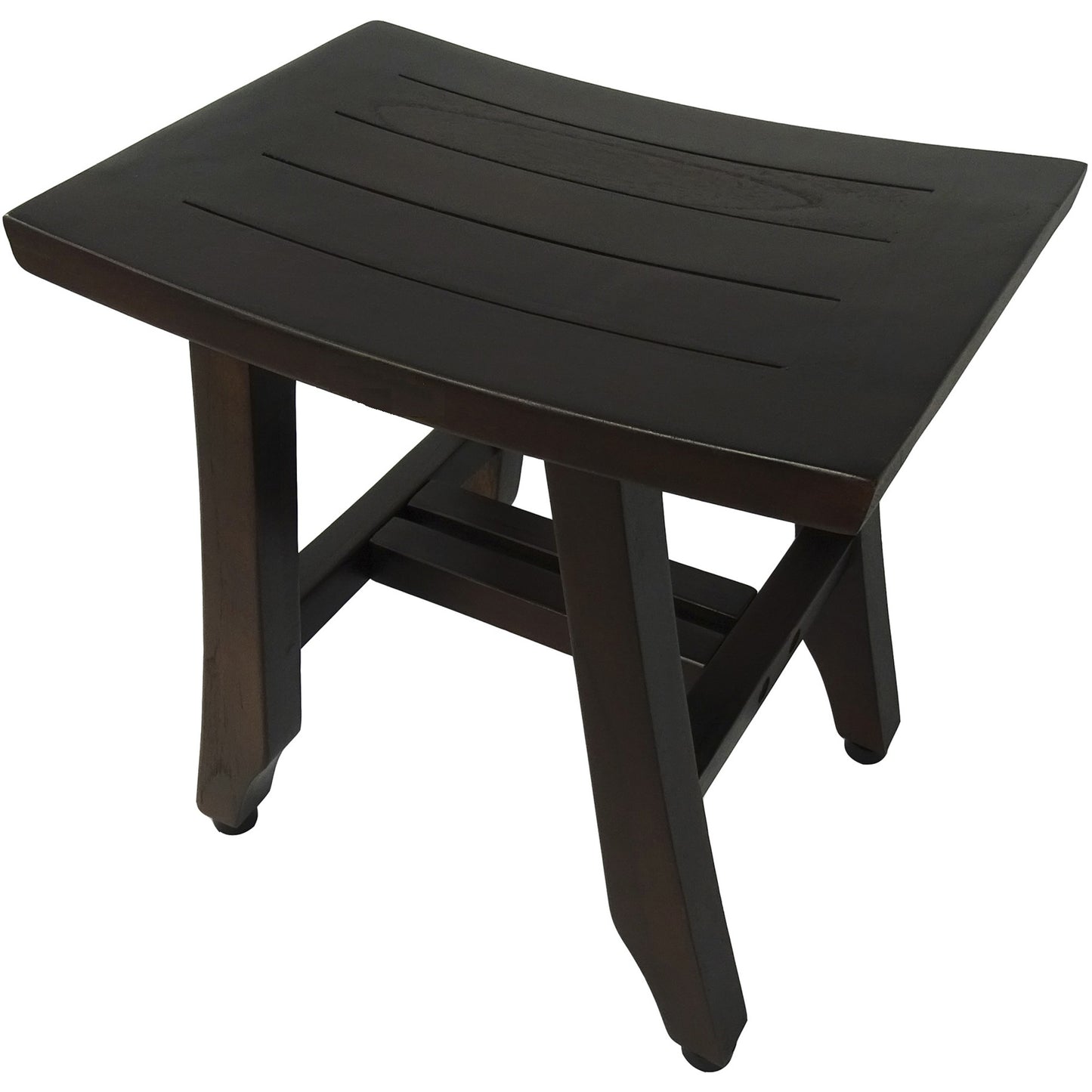 14" Brown Teak Shower Bench - Loft&Timber
