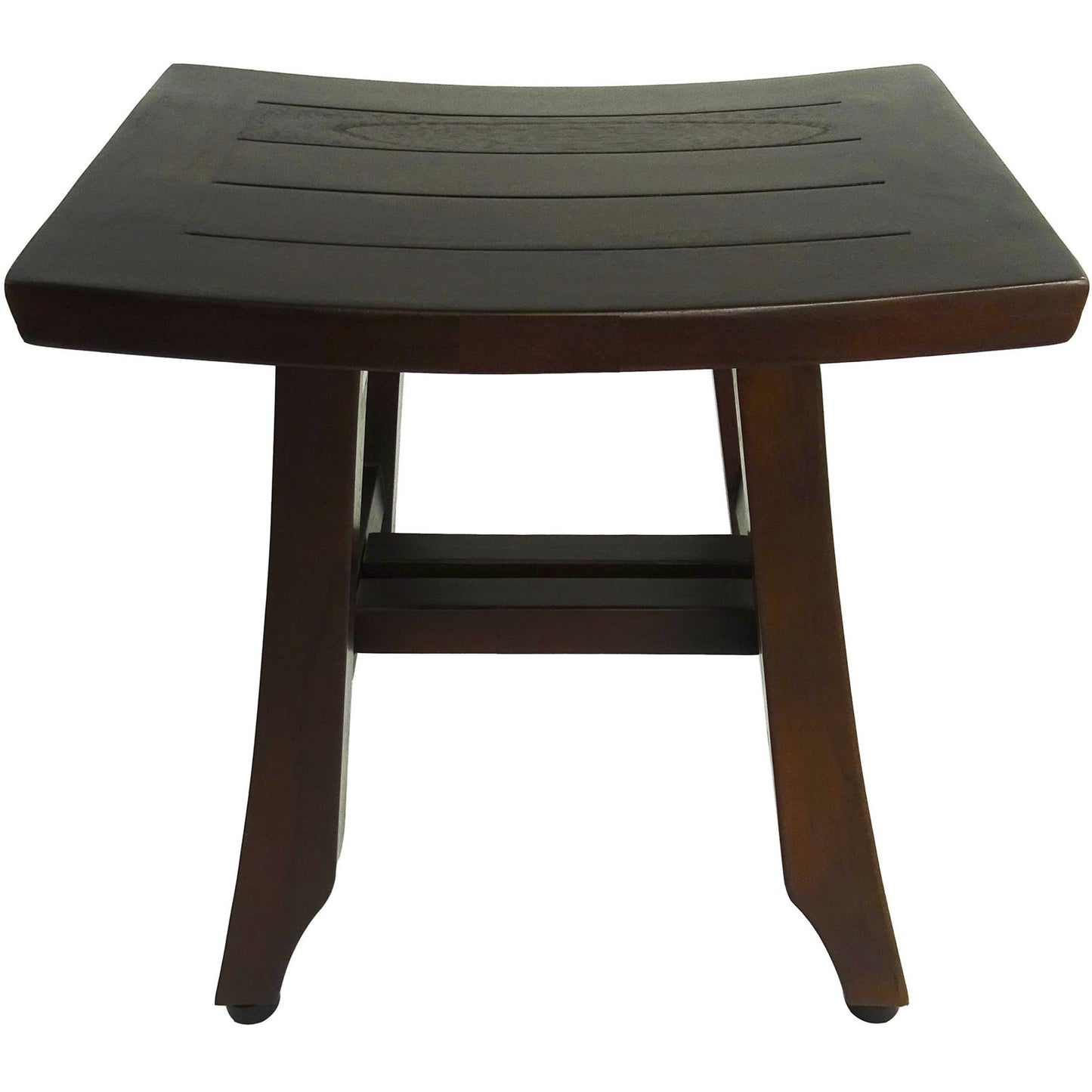 14" Brown Teak Shower Bench - Loft&Timber