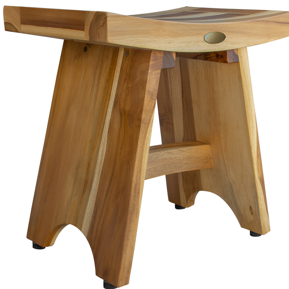 18" Natural Teak Rectangular Shower Bench - Loft&Timber