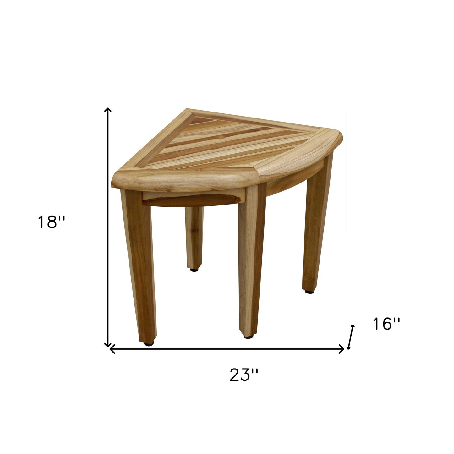 23" Natural Teak Corner Shower Bench - Loft&Timber