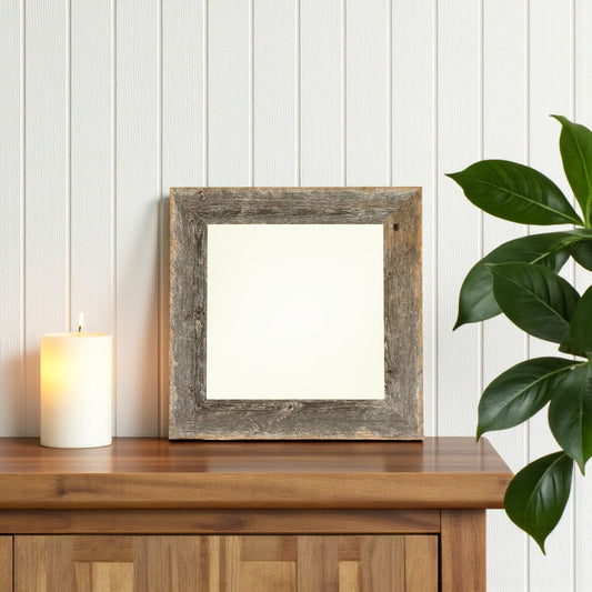 6" x 6" Gray Solid Wood Tabletop Picture Frame - Loft&Timber