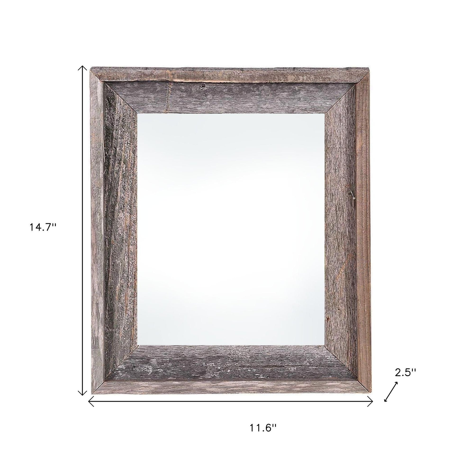 8.5" x 11" Gray Solid Wood Tabletop Picture Frame - Loft&Timber