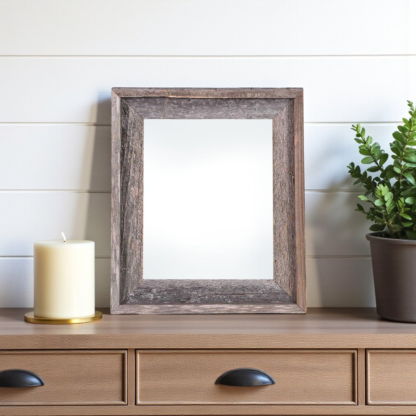 8.5" x 11" Gray Solid Wood Tabletop Picture Frame - Loft&Timber