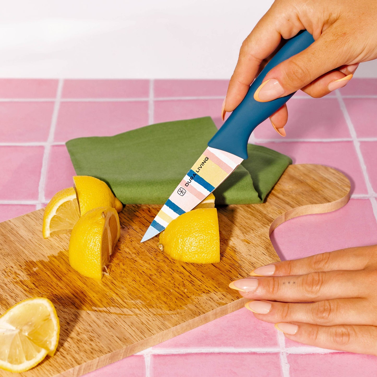 3-Piece Printed Kitchen Knife Set-Floral - Loft&Timber