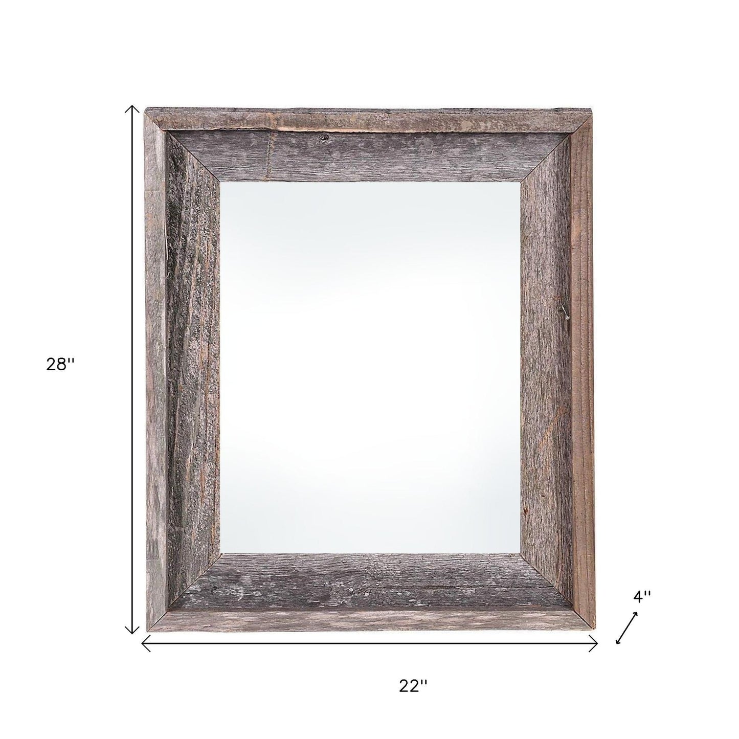 22" x 28" Gray Solid Wood Hanging Picture Frame - Loft&Timber