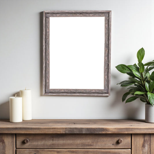 18" x 24" Gray Solid Wood Hanging Picture Frame - Loft&Timber