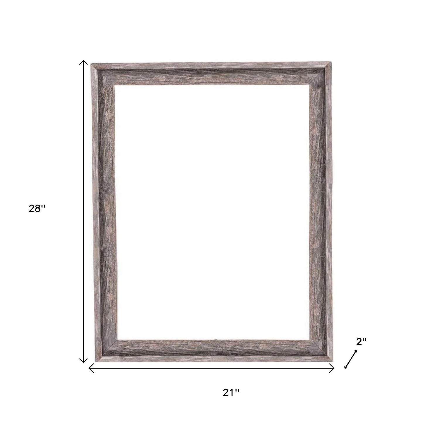 18" x 24" Gray Solid Wood Hanging Picture Frame - Loft&Timber