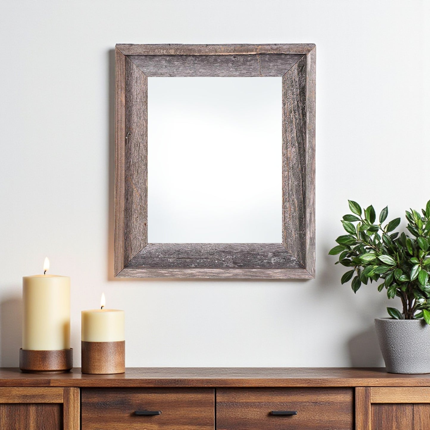 18" x 24" Gray Solid Wood Hanging Picture Frame - Loft&Timber