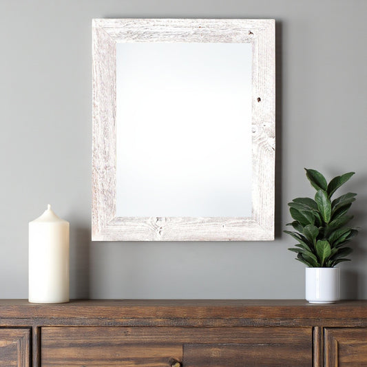 18" x 24" White Solid Wood Hanging Picture Frame - Loft&Timber
