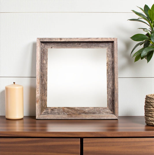 12" x 12" Gray Solid Wood Tabletop Picture Frame - Loft&Timber