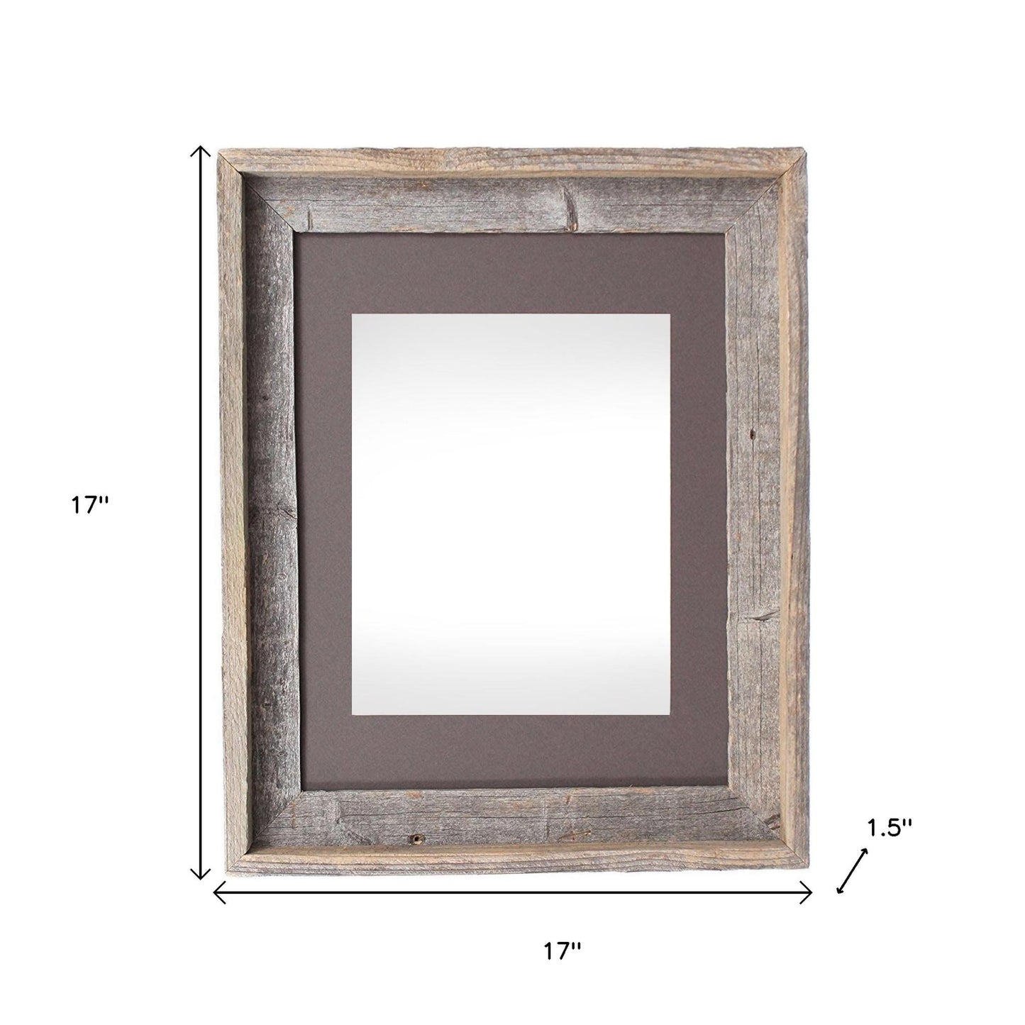 16" x 20" Gray Distressed Solid Wood Hanging Picture Frame - Loft&Timber