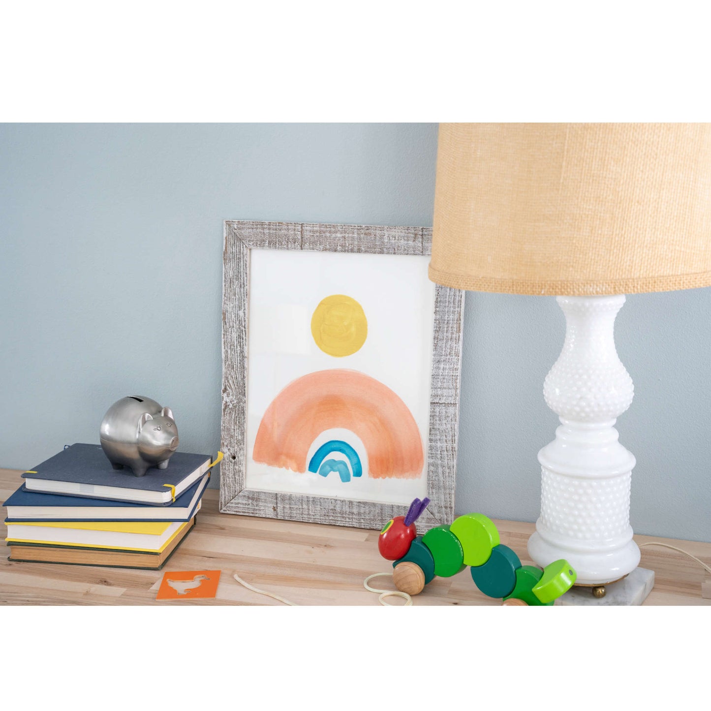 11" x 17" White Solid Wood Hanging Picture Frame - Loft&Timber