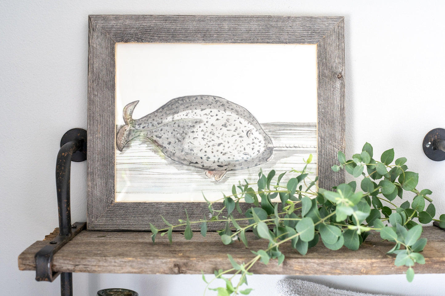 11" x 17" Gray Solid Wood Hanging Picture Frame - Loft&Timber