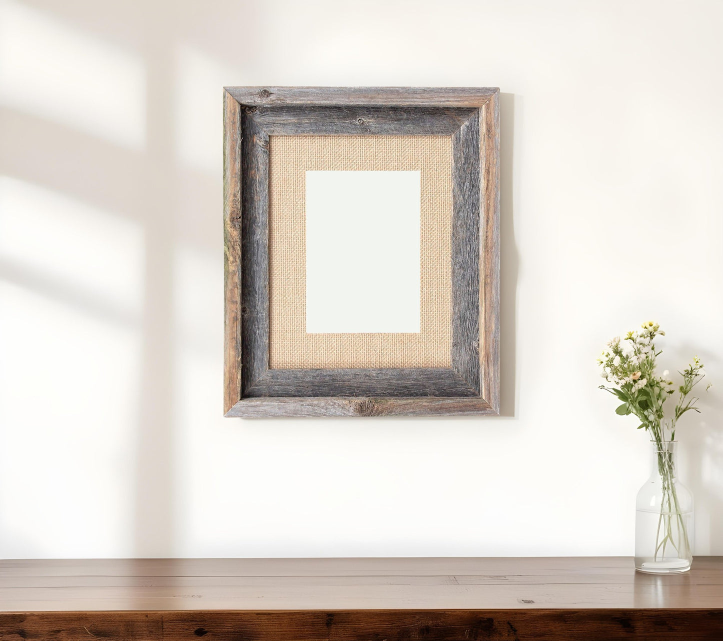 11" x 14" Brown Solid Wood Hanging Picture Frame - Loft&Timber