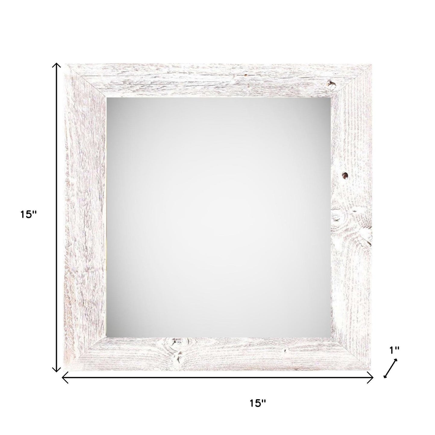 12" x 12" White Solid Wood Tabletop Picture Frame - Loft&Timber