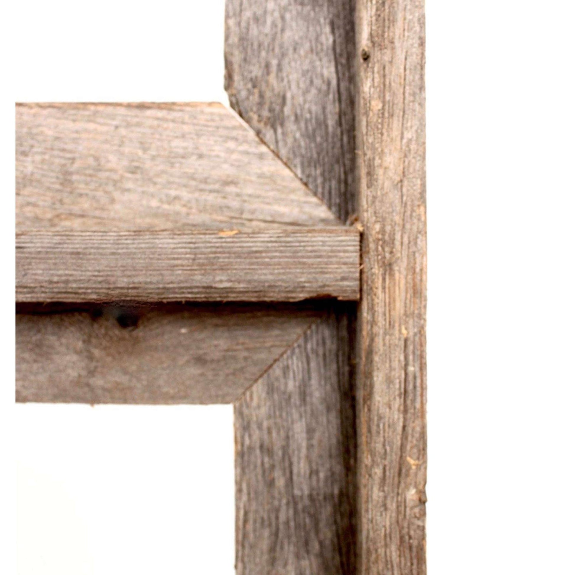 5" x 7" Gray Solid Wood Hanging Picture Frame with Mat - Loft&Timber