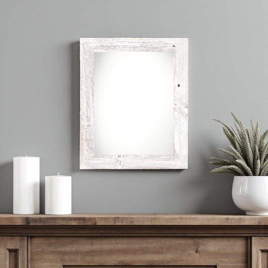 11" x 14" White Solid Wood Hanging Picture Frame - Loft&Timber