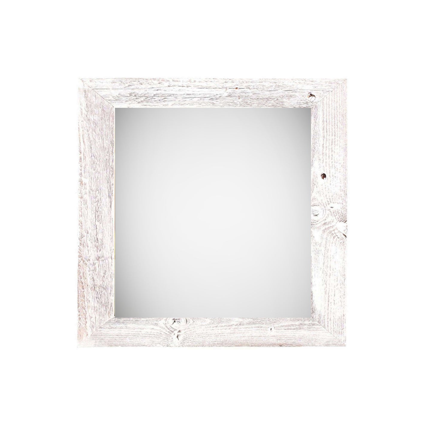 10" x 10" White Solid Wood Hanging Picture Frame - Loft&Timber