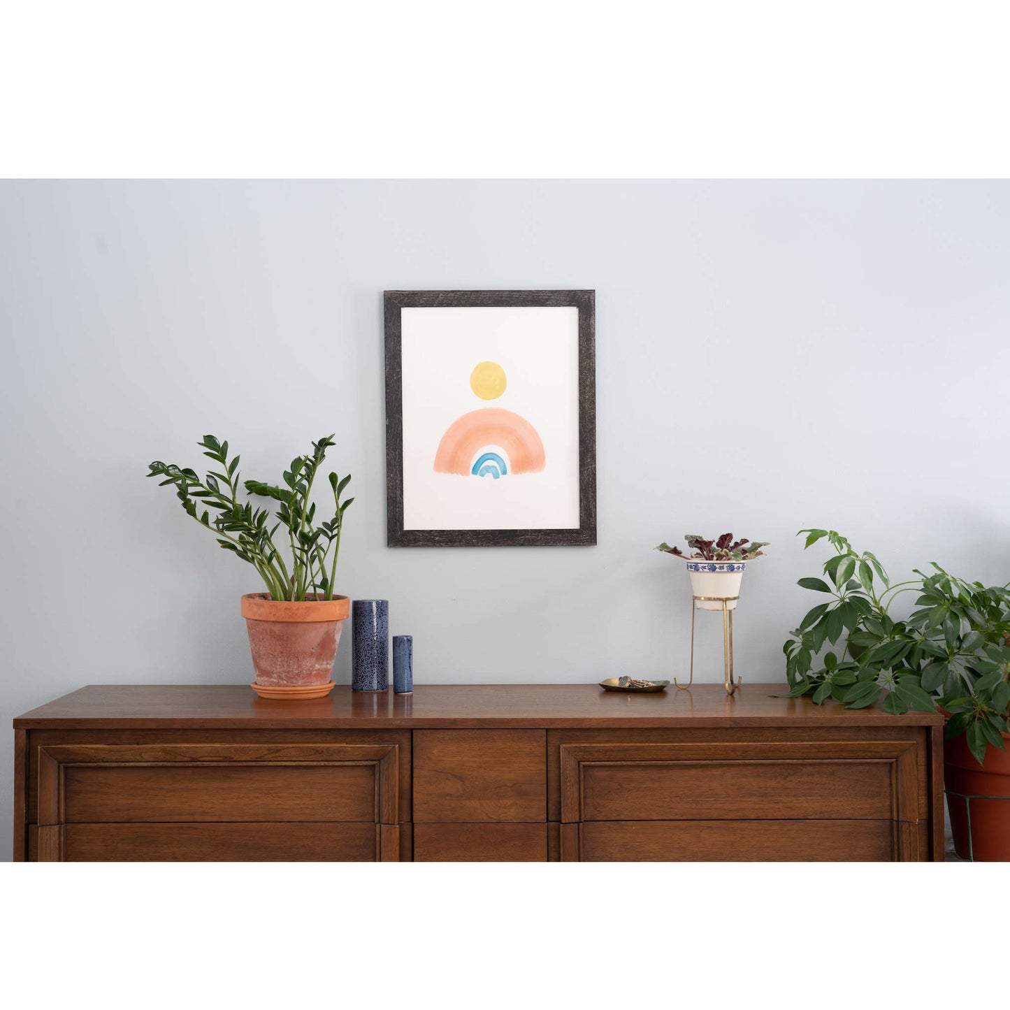 10" x 10" Black Solid Wood Hanging Picture Frame - Loft&Timber