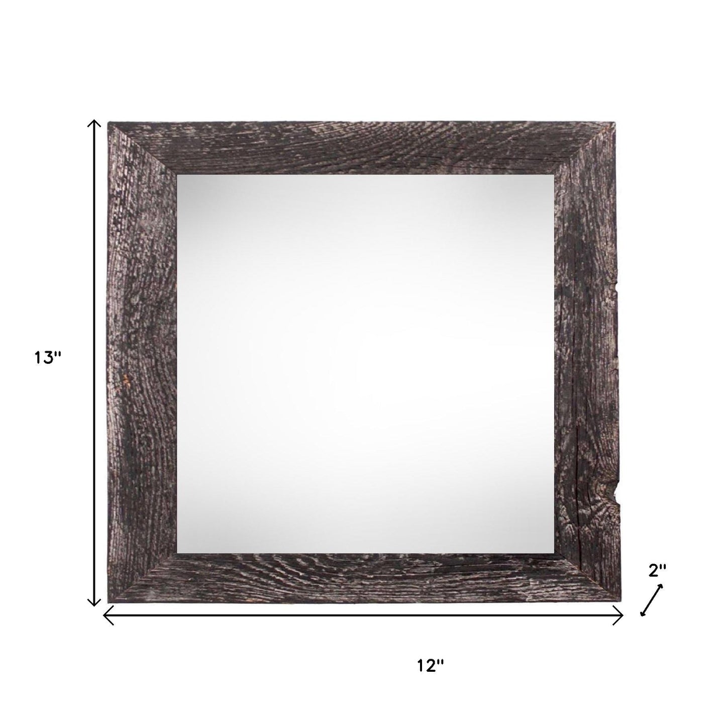 10" x 10" Black Solid Wood Hanging Picture Frame - Loft&Timber