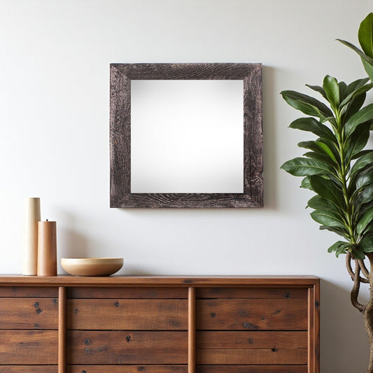 10" x 10" Black Solid Wood Hanging Picture Frame - Loft&Timber