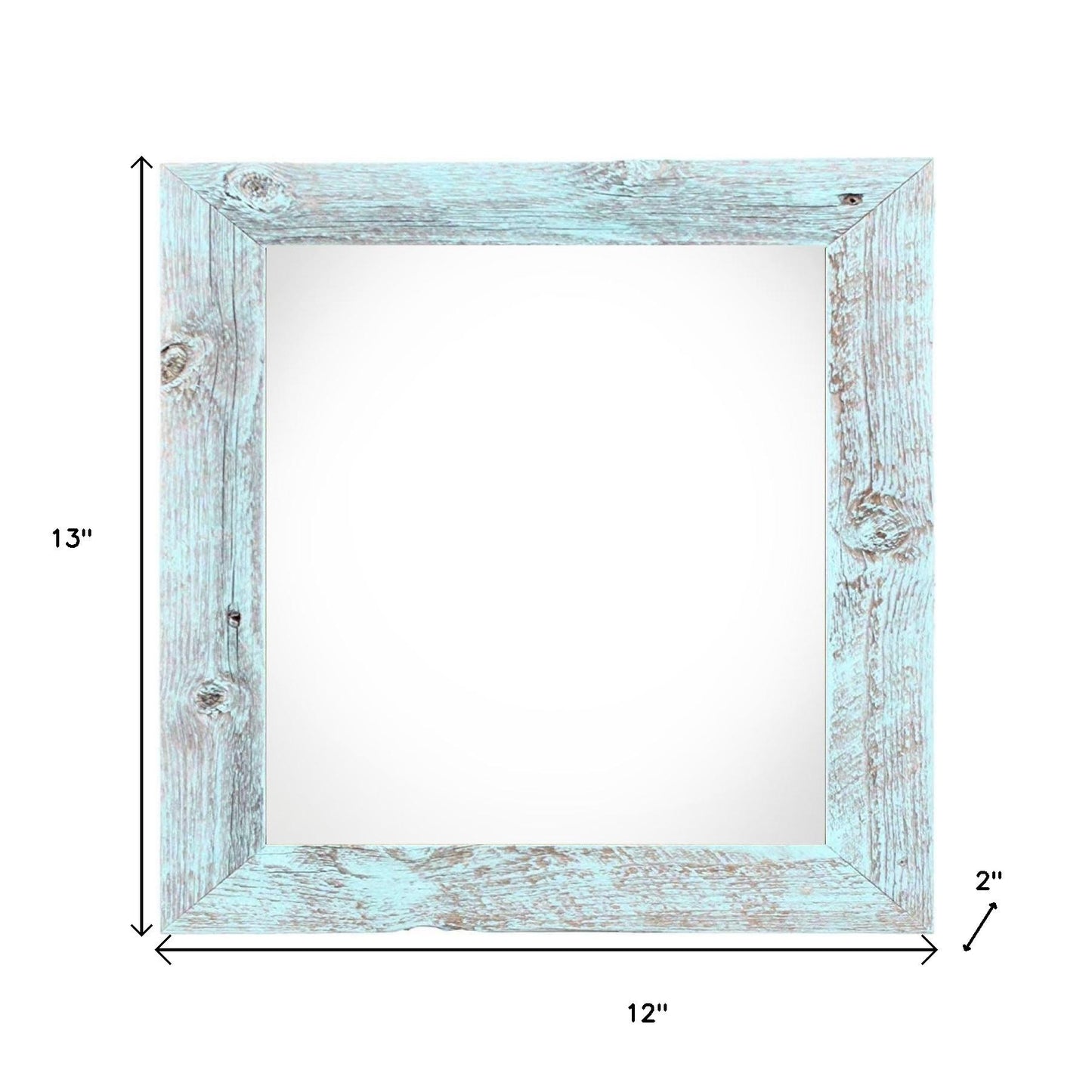 10" x 10" Blue Solid Wood Hanging Picture Frame - Loft&Timber