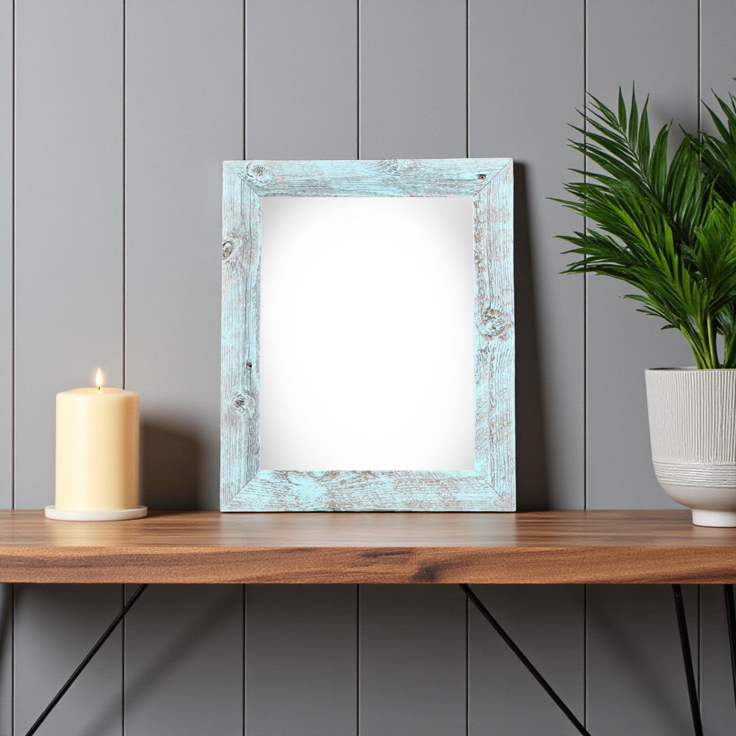 8" x 10" Blue Solid Wood Tabletop Picture Frame - Loft&Timber