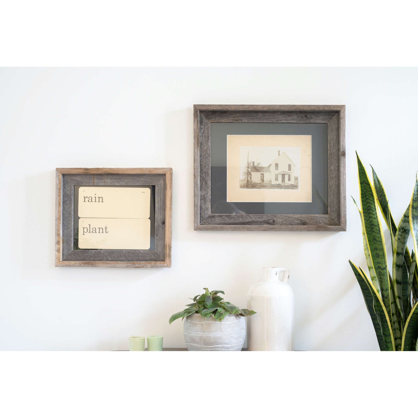 16" x 20" Gray Solid Wood Hanging Picture Frame - Loft&Timber