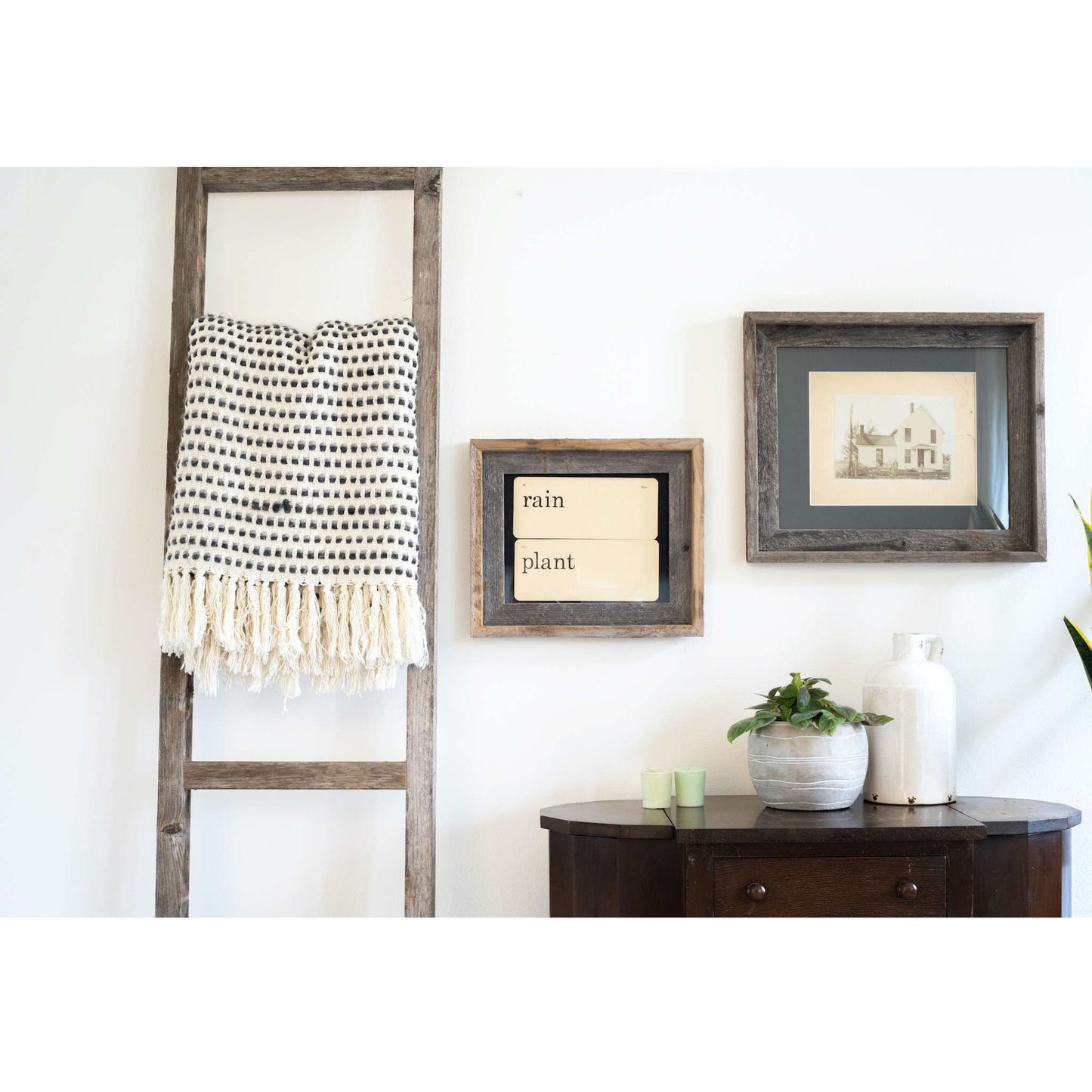 16" x 20" Gray Solid Wood Hanging Picture Frame - Loft&Timber