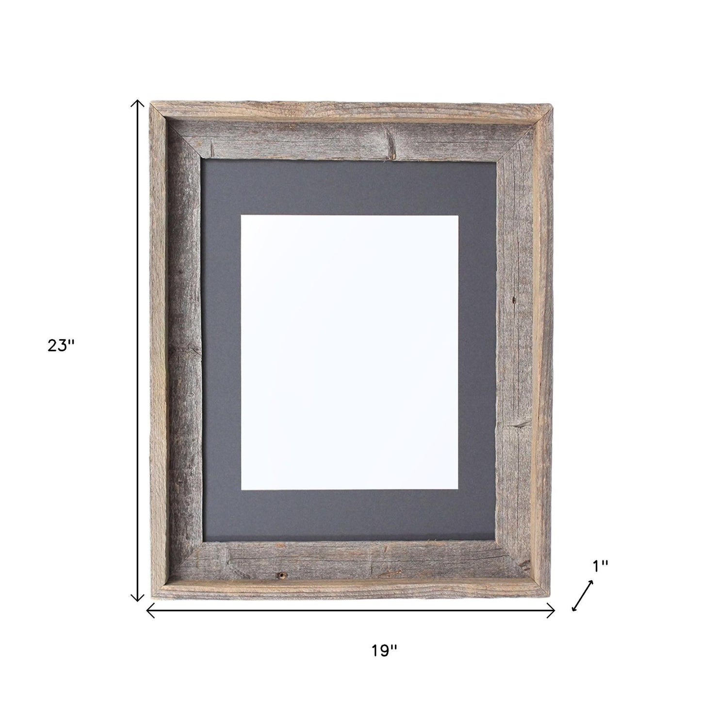 16" x 20" Gray Solid Wood Hanging Picture Frame - Loft&Timber