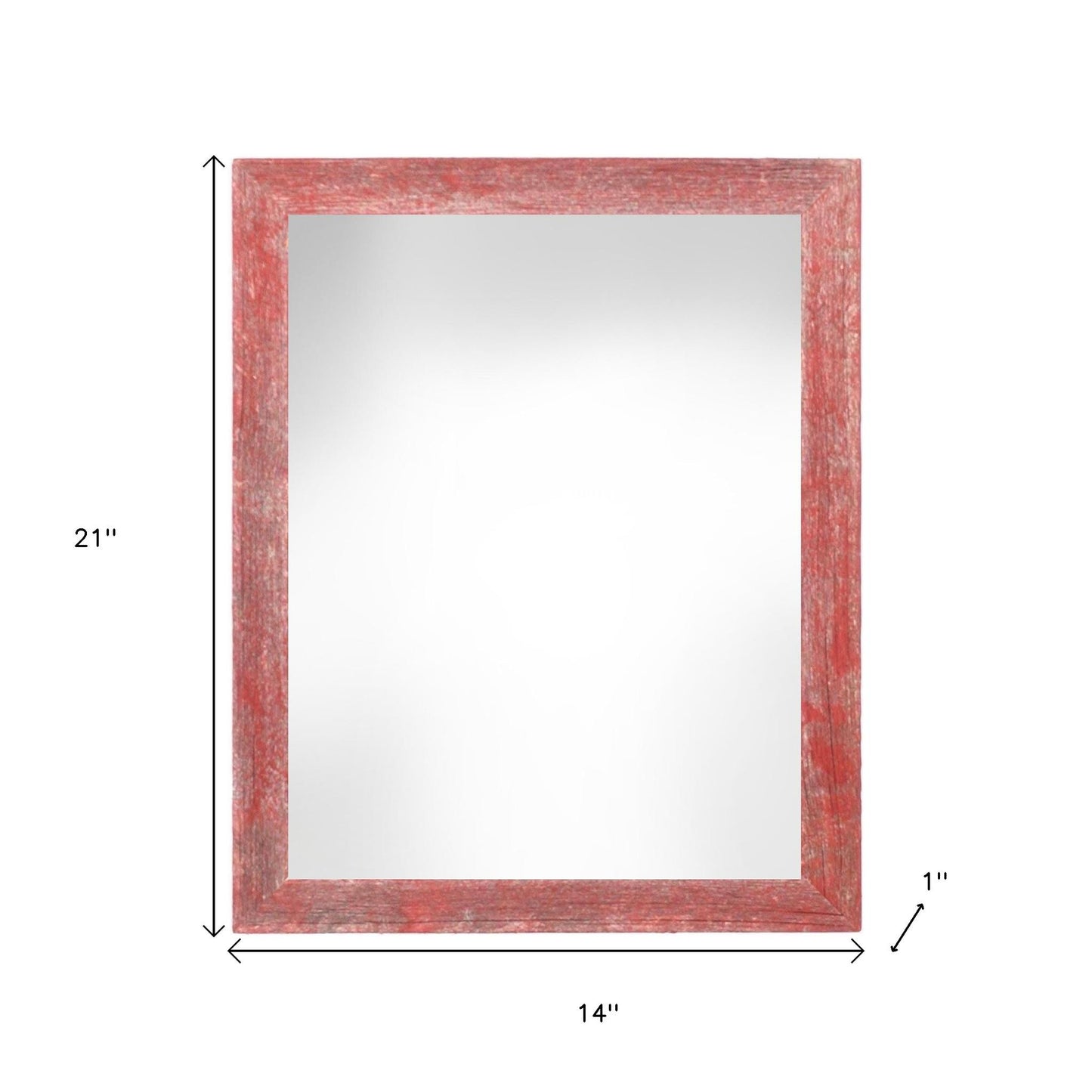 12" x 18" Red Solid Wood Hanging Picture Frame - Loft&Timber