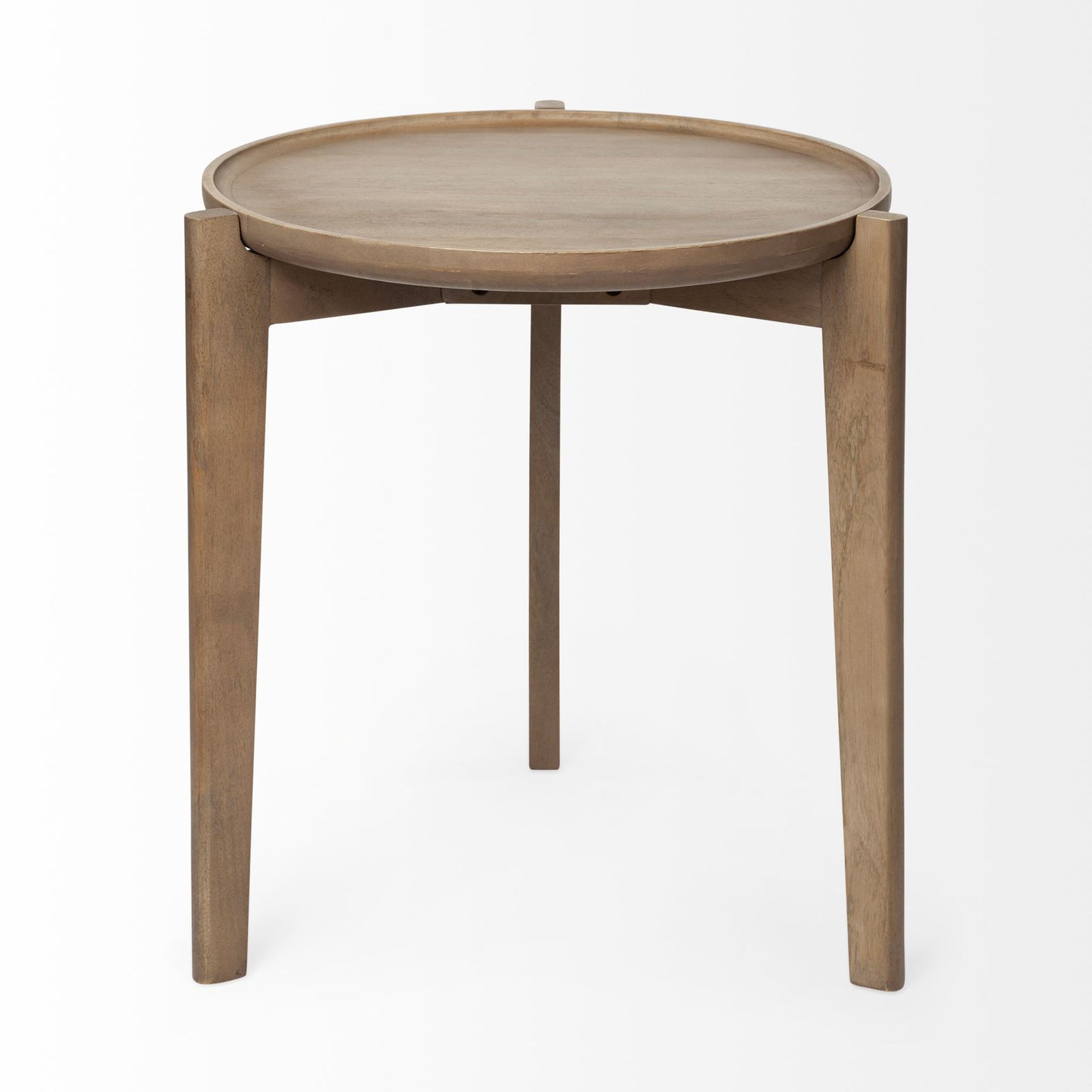 24" Brown Round End Table - Loft&Timber