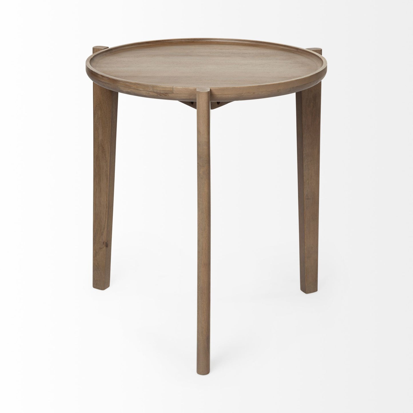 24" Brown Round End Table - Loft&Timber