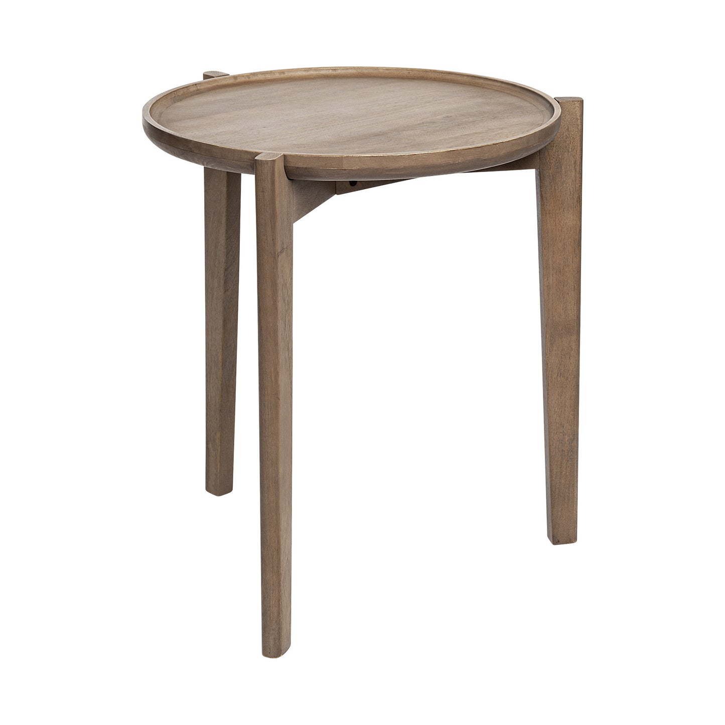 24" Brown Round End Table - Loft&Timber
