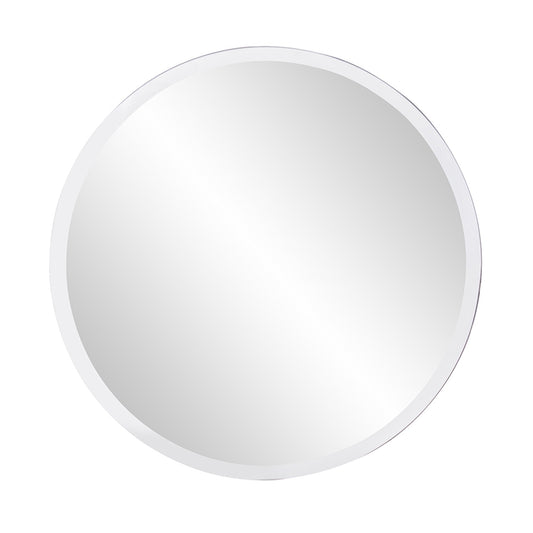 28" Gray Round Unframed Accent Mirror - Loft&Timber