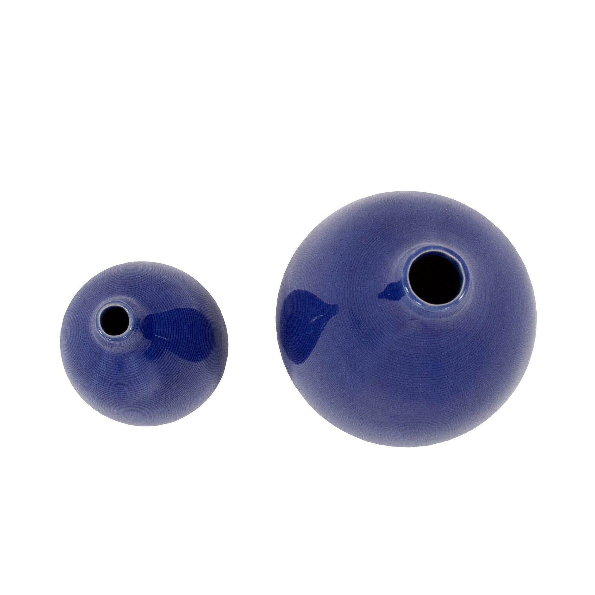 Set of Two Cobalt Bud Ceramic Table Vase - Loft&Timber