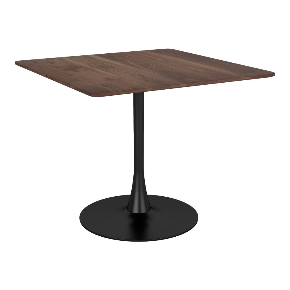 35" Square Steel Pedestal Base Dining Table - Loft&Timber