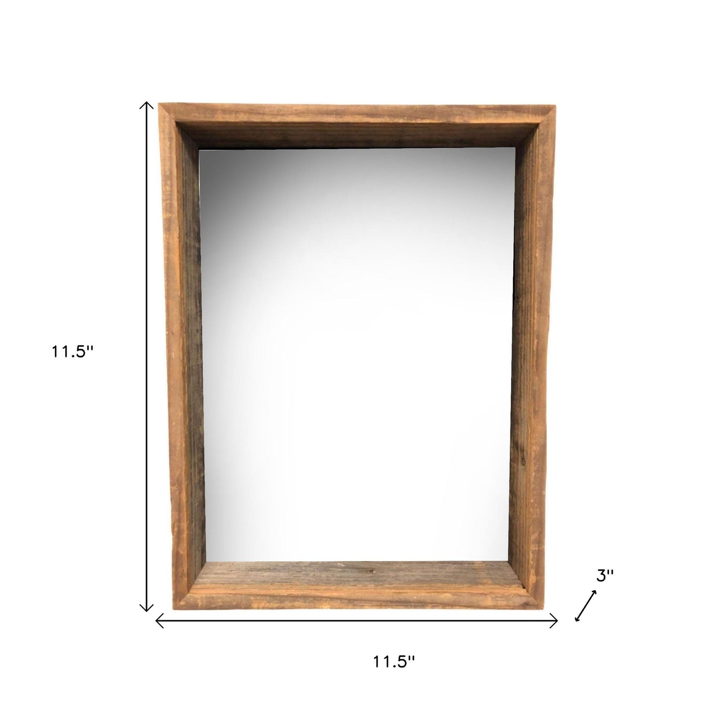 10" x 10" Gray Solid Wood Hanging Picture Frame - Loft&Timber